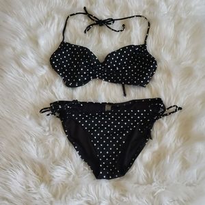 Victoria's Secret Black and white Bikinis.